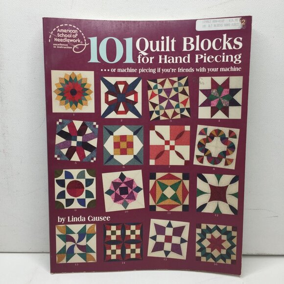 101 Quilt Blocks For Hand Piecing Linda Causee Paperback Book Patterns Templates - Picture 1 of 12
